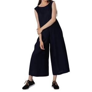 NEW KNOTIUM free oversized linen jumpsuit in black